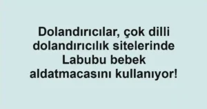 Dolandırıcılar, çok dilli dolandırıcılık sitelerinde Labubu bebek aldatmacasını kullanıyor!